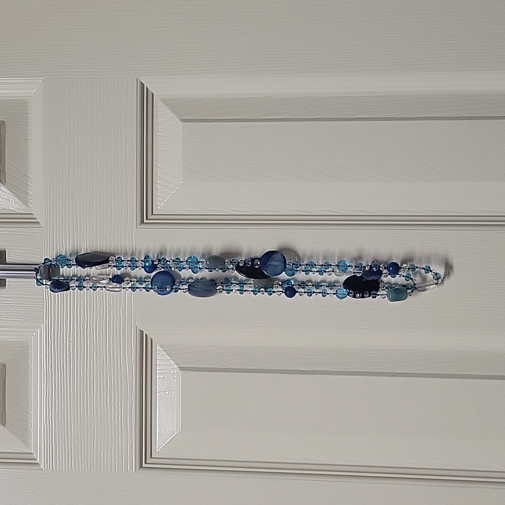 Blue beaded necklace